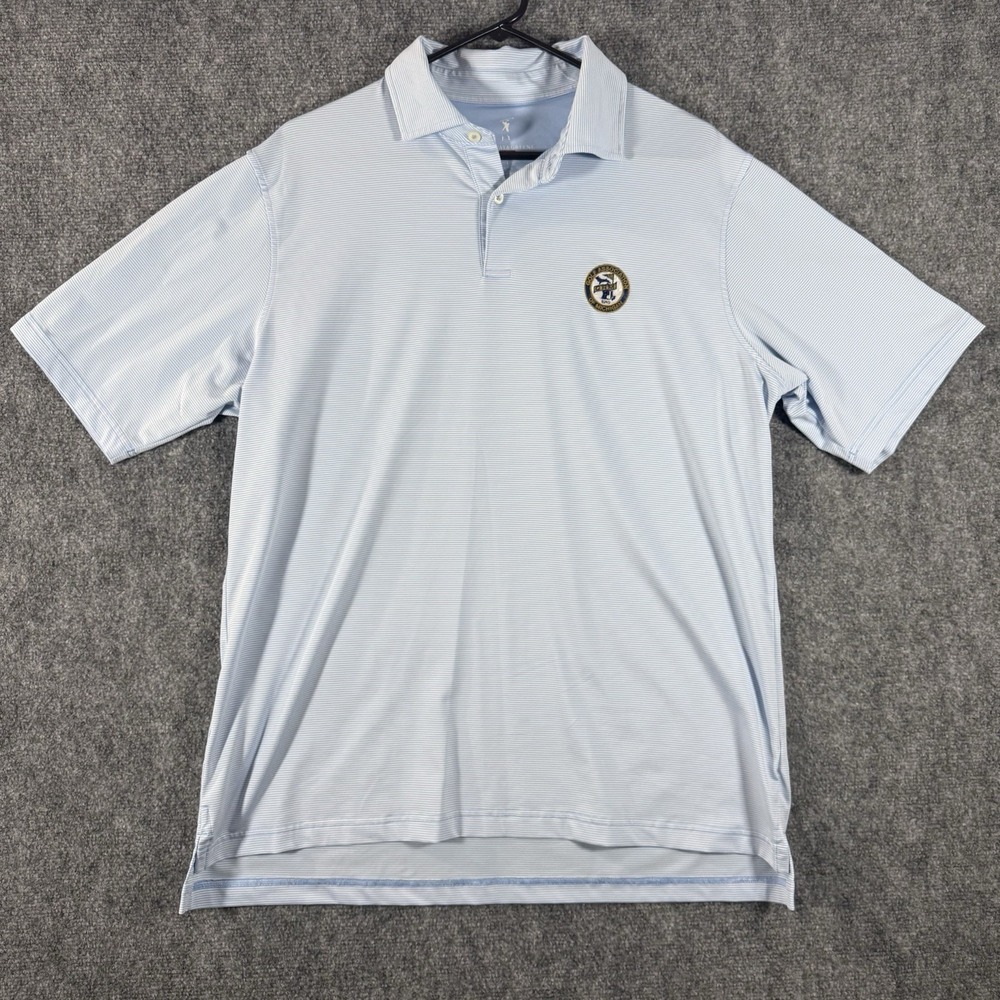 Fairway & Greene Polo Shirt Mens Large Blue Golf Association Of Michigan